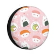 thumbnail image 1 of Balery Cute Sushitire Cover Waterproof Dust-Proof, Universal Spare Wheel Tire Cover For Trailer, Rv, Suv Truck And Vehicle Camper Accessories-16 Inch, 1 of 9