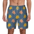 thumbnail image 1 of Balery Cute Turtle Mens Swim Trunks Swim Shorts for Men Quick Dry Inseam Beach Shorts with Compression Liner Pocket-3X-Large, 1 of 9