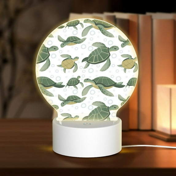 Balery Cute Turtle Pattern Acrylic Night Light Gift with 3 Color ModesTouch-Sensitive LED Lamp Perfect Gift for Mother's Day, Birthday, or Christmas