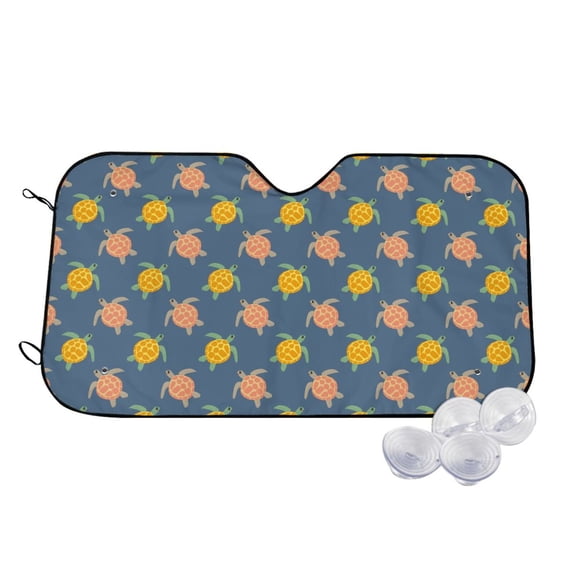 Balery Cute Turtle Print Car Windshield Sun Shade,Windshield Sunshade for Car Pickup Truck SUV Accessories-Medium
