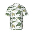 thumbnail image 1 of Balery Cute Turtle Print Men's Hawaiian Shirts Short Sleeve Beach Shirt Relaxed Fit Vacation Button Down Shirts-Medium, 1 of 9