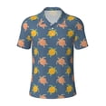 thumbnail image 1 of Balery Cute Turtle Printed Men’s Short Sleeve Polo Shirt, Midweight Men's Shirt,Golf Polo shirts -3X-Large, 1 of 8