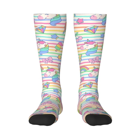 Balery Cute Unicorn Fun Novelty Socks Men'S Women'S Crew Socks Funny Crazy Novelty Socks Quirky And Cool Socks