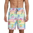 thumbnail image 1 of Balery Cute Unicorn Men's Cotton Knit Pajama Shorts Waistband & Pockets,Short Pajama Pants-Small, 1 of 8