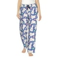 thumbnail image 1 of Balery Cute White Rabbit print Women's Pajama Pants,Ultra Lightweight Pjs,Lounge Pant-Large, 1 of 9