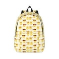 Balery Cute Yellow Duck Vintage Canvas Backpack for Men and Women