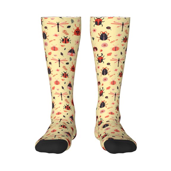 Balery Cute insects Printed Novelty Socks Men's Women's Crew Socks Sports Socks Knee High Socks Cotton Socks Quirky and Cool Socks