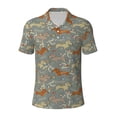 thumbnail image 1 of Balery Dachshund Dog Bird Printed Men’s Short Sleeve Polo Shirt, Midweight Men's Shirt,Golf Polo shirts -XX-Large, 1 of 8