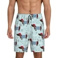 thumbnail image 1 of Balery Dachshund Dog Puppy Men's Cotton Knit Pajama Shorts Waistband & Pockets,Short Pajama Pants-Large, 1 of 8