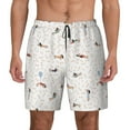 thumbnail image 1 of Balery Dachshund Dog Puppy Mens Swim Trunks Swim Shorts for Men Quick Dry Inseam Beach Shorts with Compression Liner Pocket-X-Large, 1 of 9