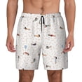 thumbnail image 1 of Balery Dachshund Dog Puppy Mens Swim Trunks Swim Shorts for Men Quick Dry Inseam Beach Shorts with Compression Liner Pocket-XX-Large, 1 of 9