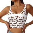 thumbnail image 1 of Balery Dachshund Dog Puppy Pattern Racerback Sports Bras for Women - Padded Seamless High Impact Support for Yoga Gym Workout Fitness-X-Large, 1 of 8