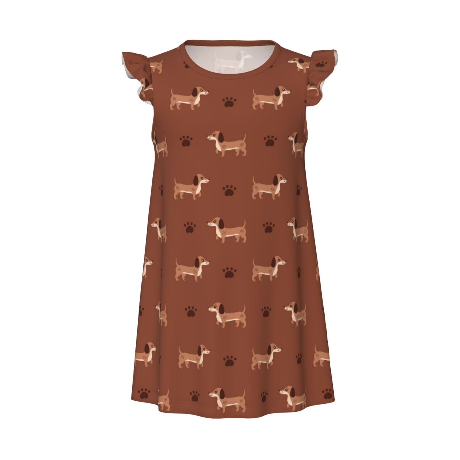 Kids' 'Black & Tan Dachshund' T-Shirt By Azeeda - 100% Cotton, Short Sleeve, Printed Design (Size 7-8 Years, Black)