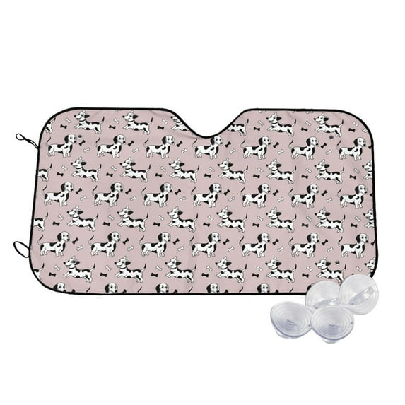 Balery Dachshund Dog Puppy Print Car Windshield Sun Shade,Windshield Sunshade for Car Pickup Truck SUV Accessories-