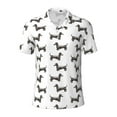thumbnail image 1 of Balery Dachshund Dog Puppy Printed Men’s Short Sleeve Polo Shirt, Midweight Men's Shirt,Golf Polo shirts -XX-Large, 1 of 8