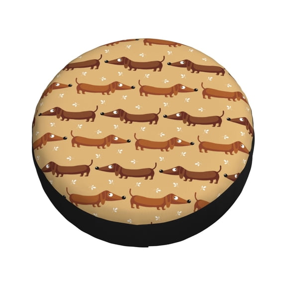 Balery Dachshund Dog Puppy Tire Covers - Tough Tire Wheel Protector for Truck, SUV, Trailer, Camper, RV -14 inch