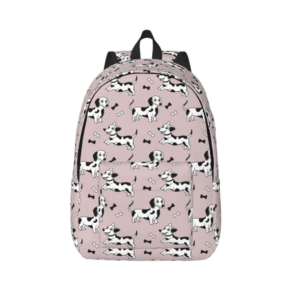 Balery Dachshund Dog Puppy Vintage Canvas Backpack for Men and Women - Large Capacity, Durable Travel Laptop Bag for School, Work, Hiking, and Outdoor Activities