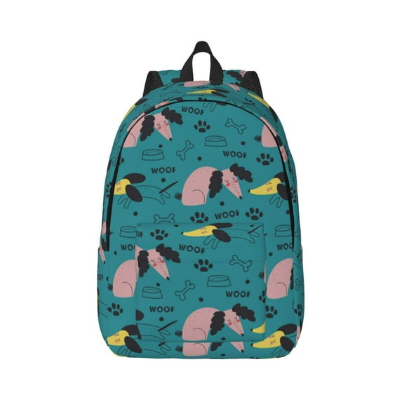 Balery Dachshund Dog Vintage Canvas Backpack for Men and Women - Large Capacity, Durable Travel Laptop Bag for School, Work, Hiking, and Outdoor Activities