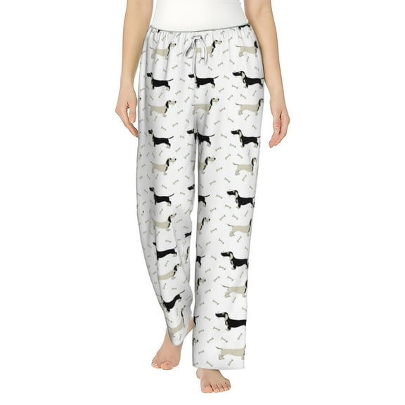 Balery Dachshund Dog print Women's Pajama Pants,Ultra Lightweight Pjs,Lounge Pant-XX-Large