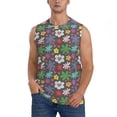 thumbnail image 1 of Balery Daisies Flowers Men's Sleeveless Muscle Shirts Workout Tank Top, Moisture Wicking, Odor Protection-, 1 of 8
