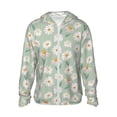 thumbnail image 1 of Balery Daisies Flowers Men's Women's UPF 50+ Sun Protection Lightweight Hoodie Performance Long Sleeve Shirt for Fishing Running-3X-Large, 1 of 9