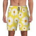 thumbnail image 1 of Balery Daisies Flowers Mens Swim Trunks Swim Shorts for Men Quick Dry Inseam Beach Shorts with Compression Liner Pocket-3X-Large, 1 of 9