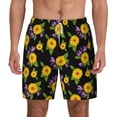 thumbnail image 1 of Balery Daisies Flowers Mens Swim Trunks Swim Shorts for Men Quick Dry Inseam Beach Shorts with Compression Liner Pocket-Small, 1 of 9