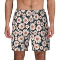 thumbnail image 1 of Balery Daisies Flowers Mens Swim Trunks Swim Shorts for Men Quick Dry Inseam Beach Shorts with Compression Liner Pocket-XX-Large, 1 of 9
