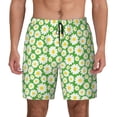 thumbnail image 1 of Balery Daisies Flowers Mens Swim Trunks Swim Shorts for Men Quick Dry Inseam Beach Shorts with Compression Liner Pocket-Small, 1 of 9