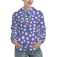 Balery Daisies Flowers Pattern Womens Long Sleeve Hoodie, Pullover