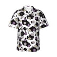thumbnail image 1 of Balery Daisies Flowers Print Men's Hawaiian Shirts Short Sleeve Beach Shirt Relaxed Fit Vacation Button Down Shirts-3X-Large, 1 of 9