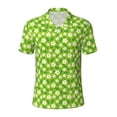 thumbnail image 1 of Balery Daisies Flowers Printed Men’s Short Sleeve Polo Shirt, Midweight Men's Shirt,Golf Polo shirts -3X-Large, 1 of 9