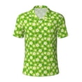 thumbnail image 1 of Balery Daisies Flowers Printed Men’s Short Sleeve Polo Shirt, Midweight Men's Shirt,Golf Polo shirts -Small, 1 of 9