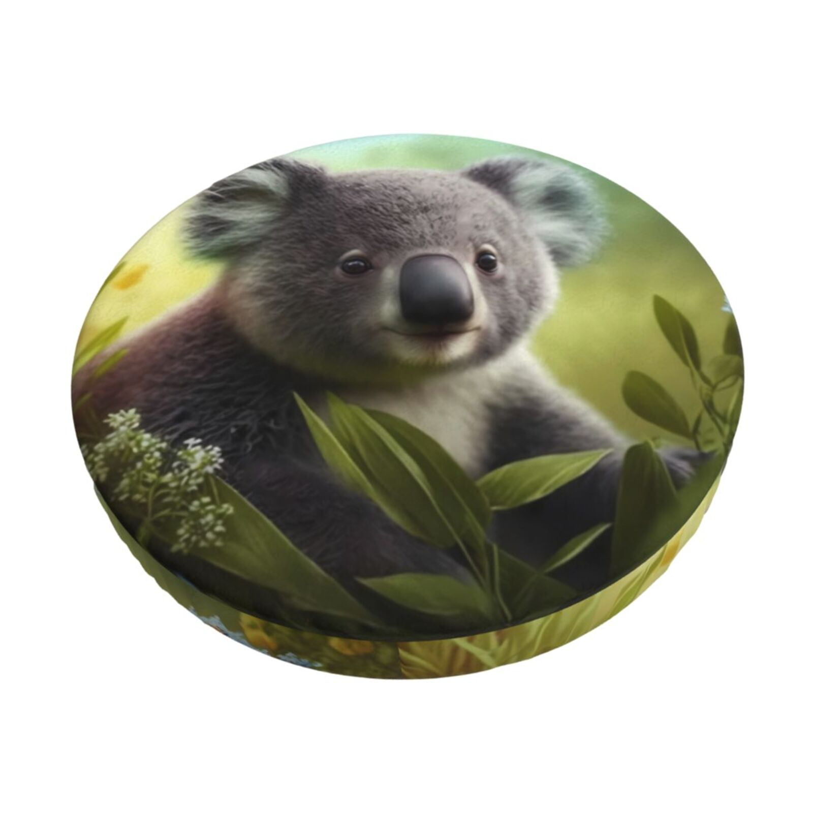 Balery Daisy Koala Round Bar Stool Seat Covers Velvet Fabric Adjustable ...