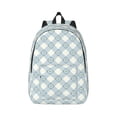 thumbnail image 1 of Balery Daisy Plaid Blue Vintage Canvas Backpack for Men and Women - Large Capacity, Durable Travel Laptop Bag for School, Work, Hiking, and Outdoor Activities, 1 of 7
