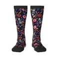 thumbnail image 1 of Balery Dancing Skeletons Floral Garden Printed Novelty Socks Men's Women's Crew Socks Sports Socks Knee High Socks Cotton Socks Quirky and Cool Socks, 1 of 9