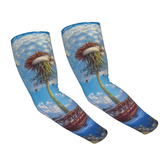 Balery Dandelion Hot Air Balloon Cooling Arm Sleeves for Men & Women – Breathable, Moisture-Wicking Arm Sleeves for Women, Men & Kids