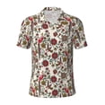 thumbnail image 1 of Balery Dark Enchanted Flowers And Birds Printed Men’s Short Sleeve Polo Shirt, Midweight Men's Shirt,Golf Polo shirts -Large, 1 of 8