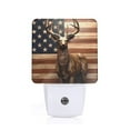 thumbnail image 1 of Balery Deer American Flag Vintage Pattern LED Night Light with Automatic Sensor Plug in Night Light with Dusk-to-Dawn Light Sensor LED Nightlight 0.5W-US, 1 of 7