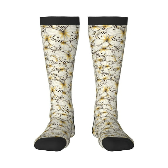 Balery Different Butterflys Printed Novelty Socks Men's Women's Crew Socks Sports Socks Knee High Socks Cotton Socks Quirky and Cool Socks