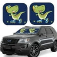 thumbnail image 1 of Balery Dino Playing Roller Skate Sun Shield 2 Pack For Car Front Windows Foldable Sun Visor Protector Blocks Max Uv Rays And Keeps Your Vehicle Cool For Most Sedans Suv Truck, 1 of 7