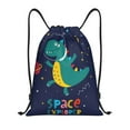 thumbnail image 1 of Balery Dinosau Space Explorer Pattern Drawstring Backpack Bag Sport Gym Sackpack Cinch Bags Pattern Drawstring Backpack Bag Sport Gym Sackpack Cinch Bags -Small, 1 of 6