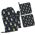 thumbnail image 1 of Balery Dinosaur Astronaut Pattern Oven Mitts and Pot Holders 4 pcs Set, Kitchen Oven Glove High Heat Resistant 500℉ Oven Mitts with Non-Slip Silicone Surface, 1 of 6