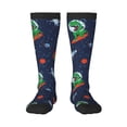 thumbnail image 1 of Balery Dinosaur Astronaut Space Surfing Fun Novelty Socks Men'S Women'S Crew Socks Funny Crazy Novelty Socks Quirky And Cool Socks, 1 of 9