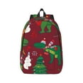 thumbnail image 1 of Balery Dinosaur Christmas Happy New Year Vintage Canvas Backpack for Men and Women - Large Capacity, Durable Travel Laptop Bag for School, Work, Hiking, and Outdoor Activities, 1 of 1