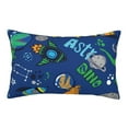 thumbnail image 1 of Balery Dinosaur In Space Bedding Queen Pillow Cases - Envelope Closure - Soft Brushed Microfiber Fabric - Shrinkage and Fade Resistant Pillow Cases-20"x30", 1 of 9