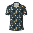 thumbnail image 1 of Balery Dinosaur In The Space Printed Men’s Short Sleeve Polo Shirt, Midweight Men's Shirt,Golf Polo shirts -Medium, 1 of 8
