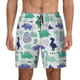 thumbnail image 1 of Balery Dinosaur Mens Swim Trunks Swim Shorts for Men Quick Dry Inseam Beach Shorts with Compression Liner Pocket-Large, 1 of 9