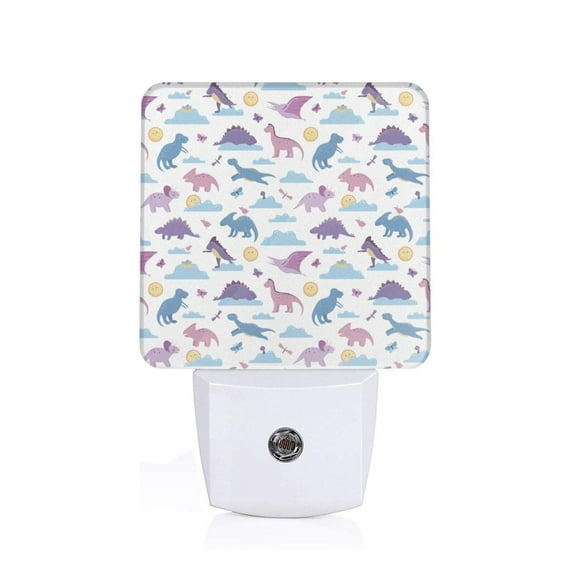 Balery Dinosaur Pattern LED Night Light with Automatic Sensor Plug in Night Light with Dusk-to-Dawn Light Sensor LED Nightlight 0.5W-UK