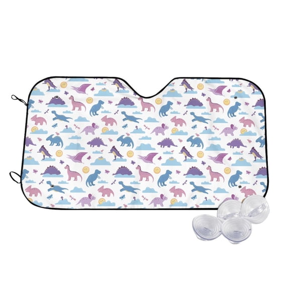 Balery Dinosaur Print Car Windshield Sun Shade,Windshield Sunshade for Car Pickup Truck SUV Accessories-Medium